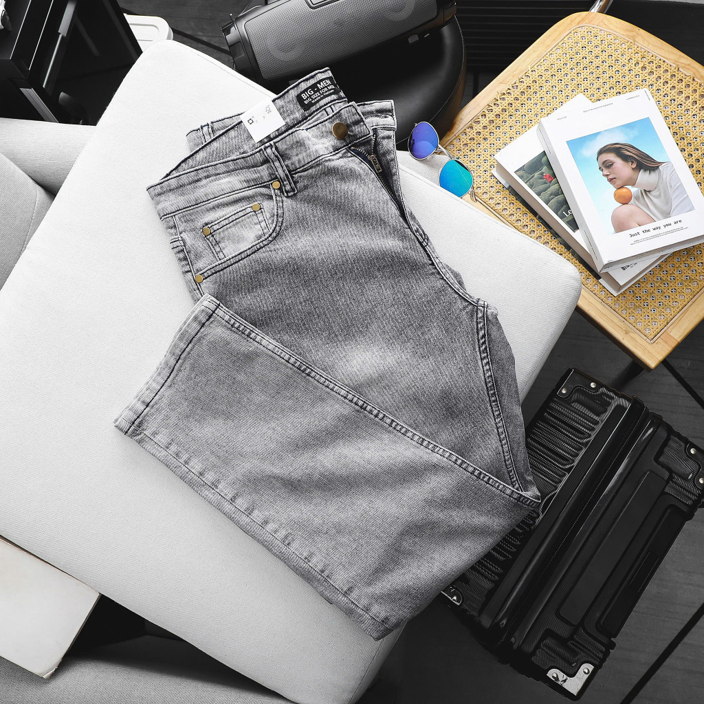 Quần jean dài nam big size tone xám J01 - Hình ảnh 2