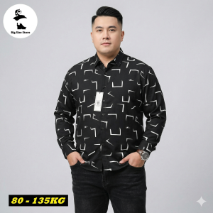 Áo sơ mi big size họa tiết N03-SM
