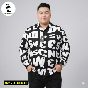 Áo sơ mi big size họa tiết N04-SM